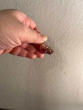 Handmade Brown Glass Drop Earrings - Women Jewelry